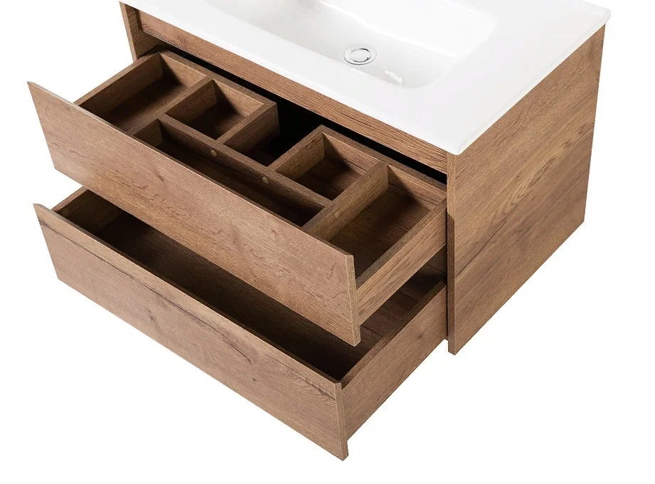 Приобрести тумба подвесная с раковиной belbagno kraft-900-2c-so-rt 90 см, rovere tabacco