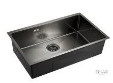 Emar Кухонная мойка 78х43 см, графит EMB-133 PVD Nano Dark