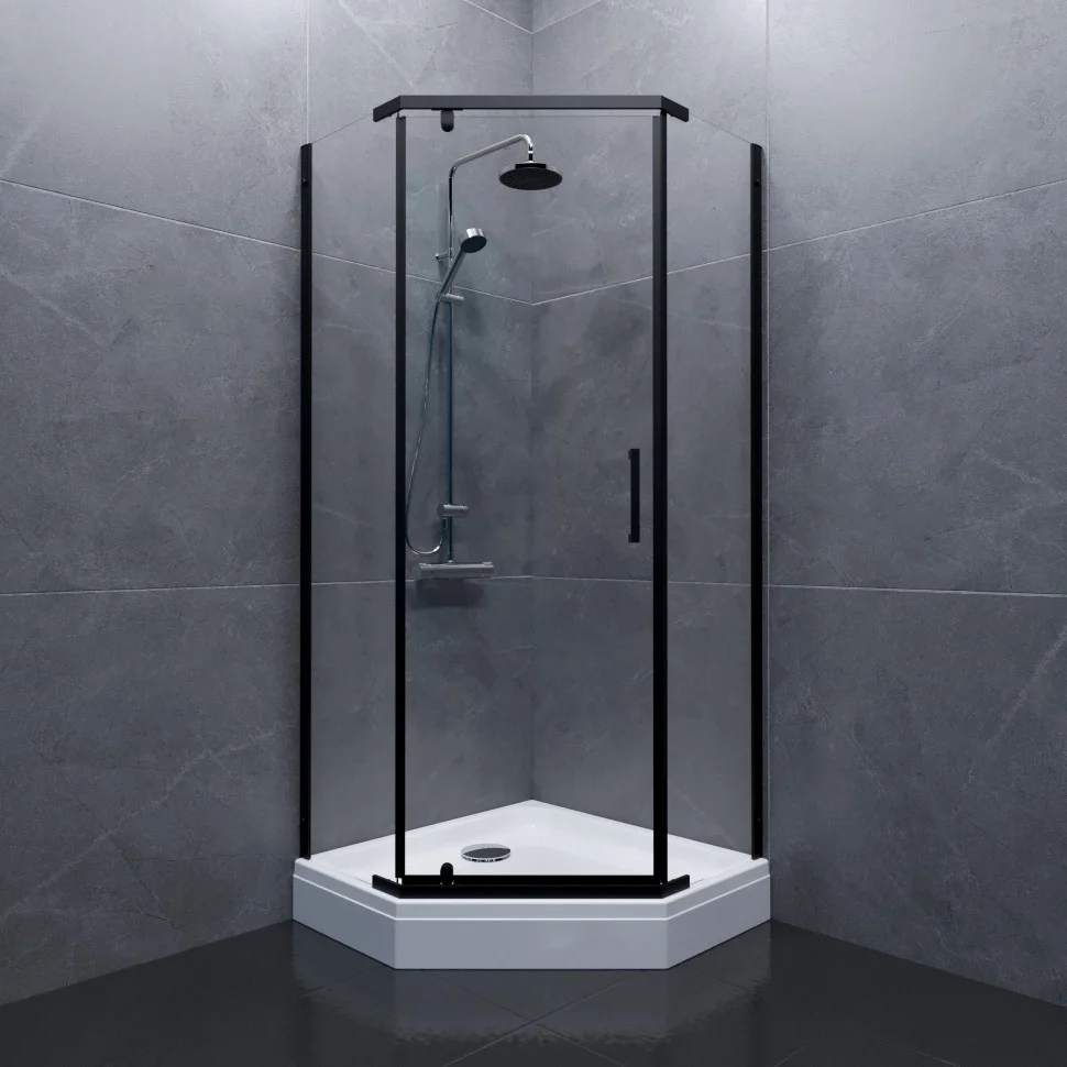 Приобрести triton душевое ограждение дека а 90x90 см, черное щ0000059782