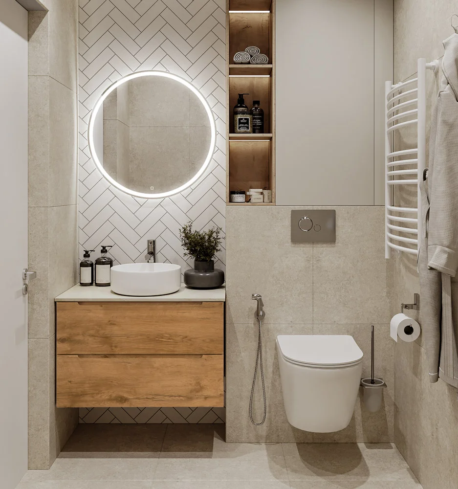 Приобрести belbagno тумба со столешницей etna 80 см, подвесная rovere nature