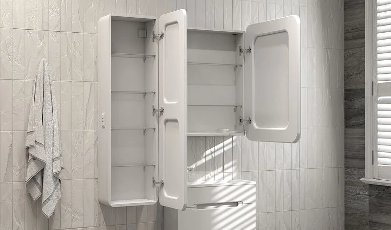 Приобрести jorno зеркало шкаф modul 60 см, с подсветкой, белое