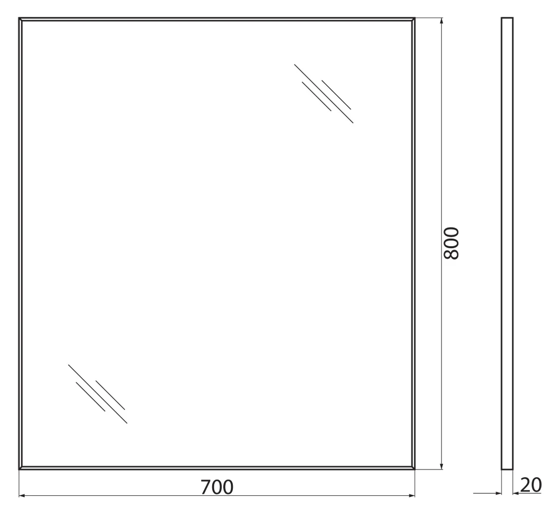 Приобрести belbagno зеркало 70х80 см spc-al-700-800
