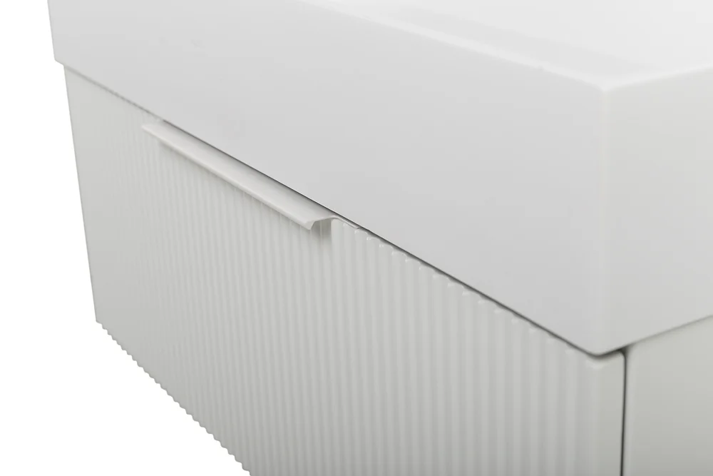 Приобрести cezares тумба подвесная с раковиной premium 70 см plisse bianco opaco, белая 55416