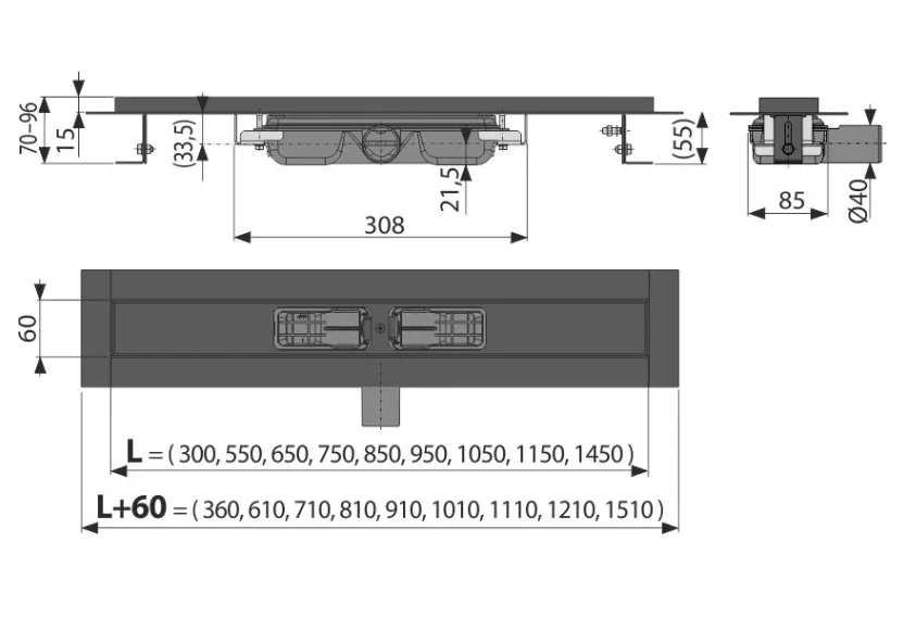 Приобрести сливной трап alcaplast apz101black-850 