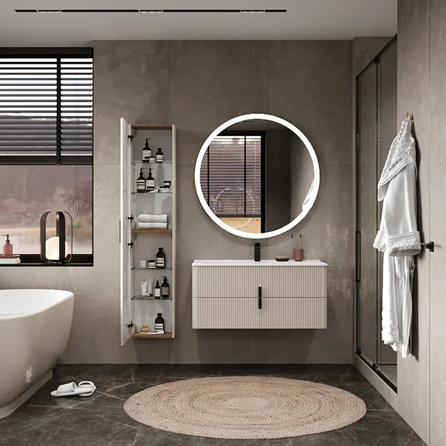 Приобрести briz тумба подвесная arno 80 см, бежевая матовая, т18-80