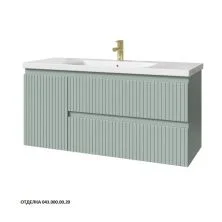 Caprigo Тумба с раковиной FORTE-Smalty STRIPE 120 см, левая, зеленая, эмаль