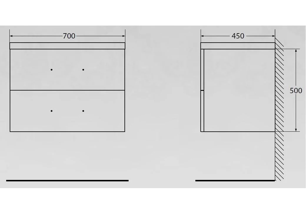Приобрести тумба подвесная с раковиной belbagno aurora-700-2c-so-rnn 70 см, rovere nebrasca nature