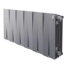 Royal Thermo Радиатор биметаллический Pianoforte 300 /Silver Satin ( серебристый ) - 12 секц.