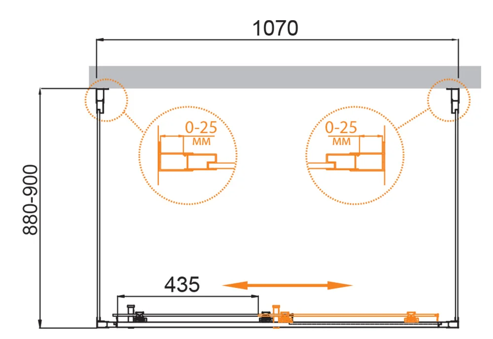 Приобрести cezares душевое ограждение molveno 110х90 см, хром molveno-ah-12-110/90-c-cr-iv