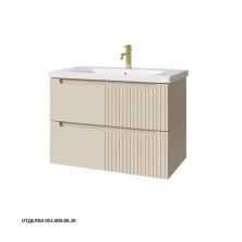 Caprigo Тумба с раковиной TERMIN-Smalty META 80 см, кремовая, эмаль