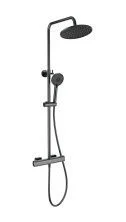 Душевая система с термостатом WONZON & WOGHAND STAY 1, Темный графит (WW-B3051-A-BGG)