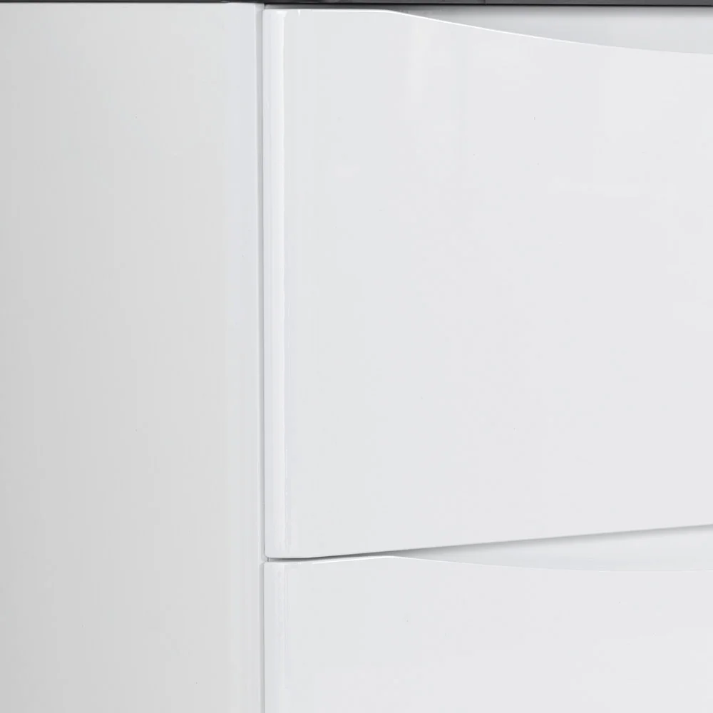 Приобрести belbagno тумба с раковиной acqua 80 см, напольная bianco lucido, чёрная раковина