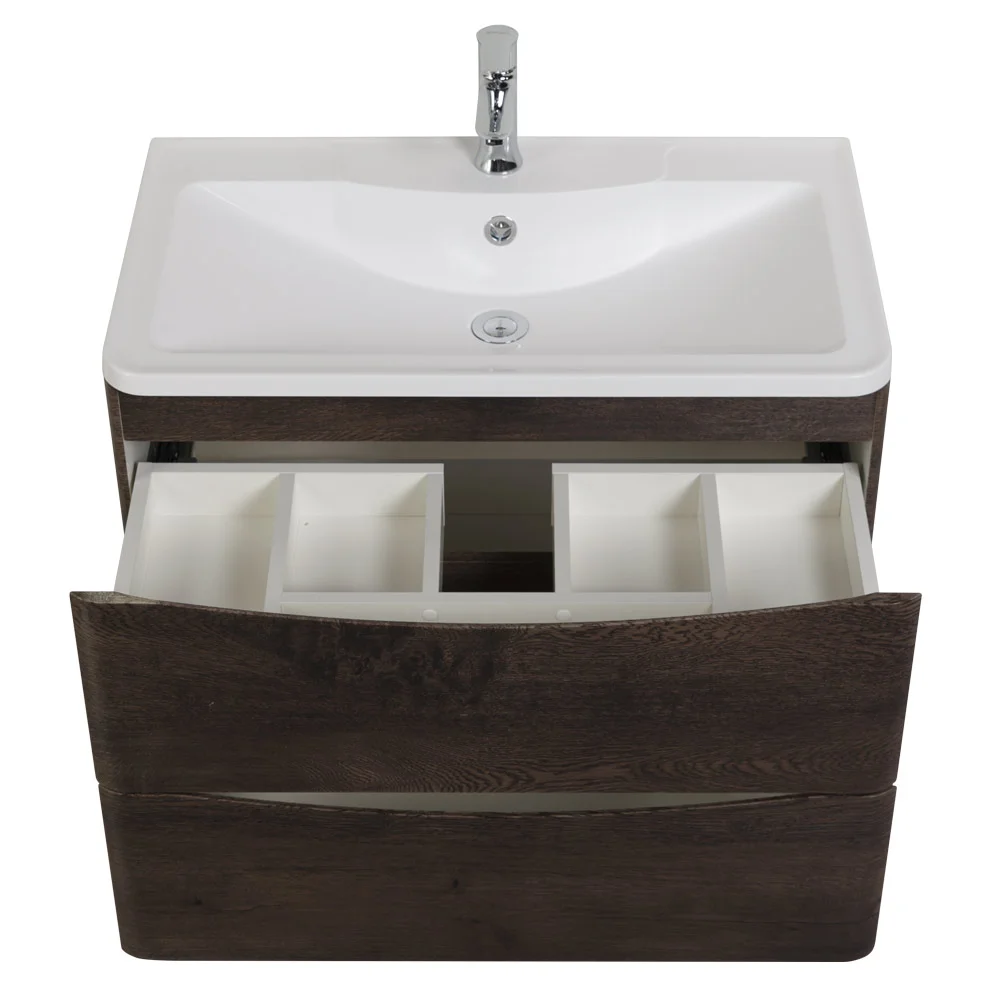 Приобрести belbagno тумба с раковиной acqua 90 см, подвесная rovere nature grigio, белая раковина