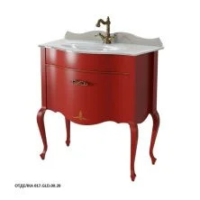 Caprigo Тумба с раковиной BOURGET 80 см, красная, эмаль 11012 5