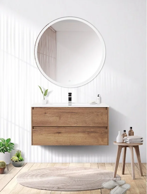 Приобрести тумба подвесная с раковиной belbagno kraft-900-2c-so-rt 90 см, rovere tabacco