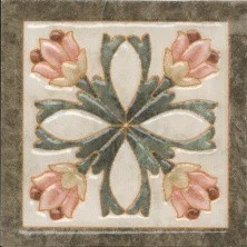 Декор напольный Kerama Marazzi Лирия А47 Вставка Лирия лаппатированная