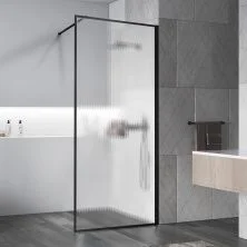Vincea Душевая перегородка Walk-In 90 см, рифленое, черное матовое VSW-1HP900FLB