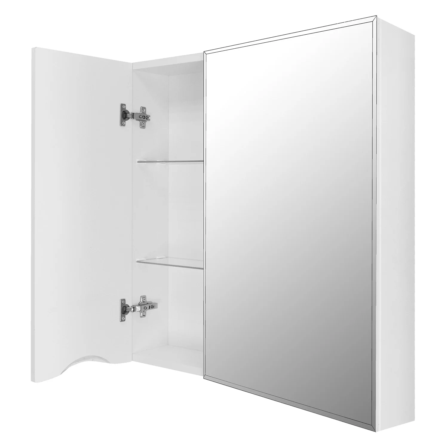 Приобрести loranto зеркало-шкаф santorini 60 60х70 см, левый, белый (cs00086967)