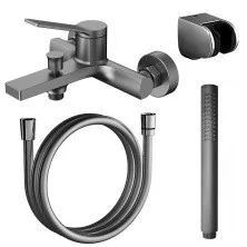 Azario Смеситель для ванны Vise с ручным душем, графит AZ-VSA238330AJ