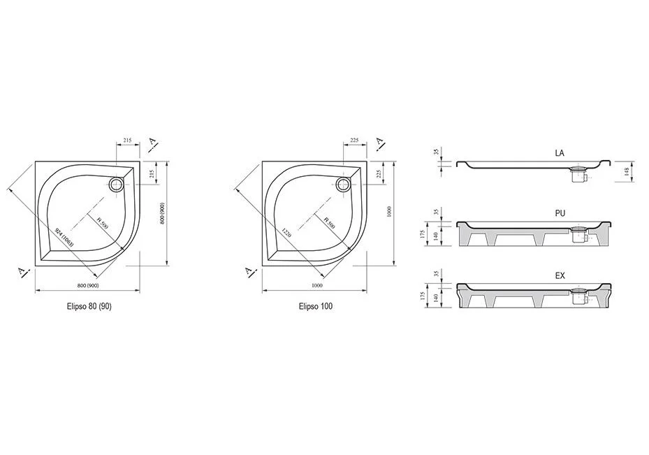 Приобрести поддон акриловый ravak galaxy elipso 100 см la a22aa01210