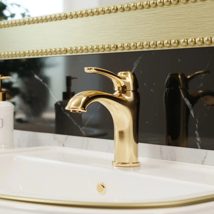 Приобрести iddis смеситель для раковины oldie 171мм, золото oldyg00i01