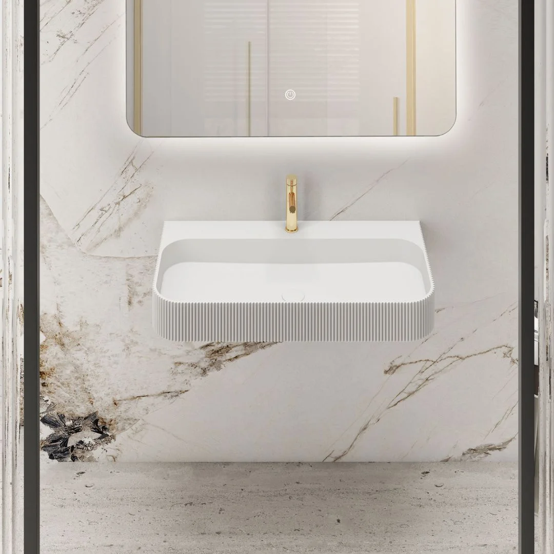 Приобрести vincea раковина подвесная solid surface 75х46 см, белая матовая vwb-6sg75mw