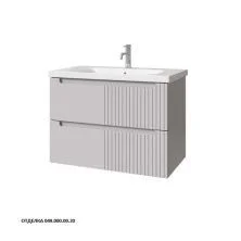 Caprigo Тумба с раковиной TERMIN-Smalty META 80 см, серая, эмаль