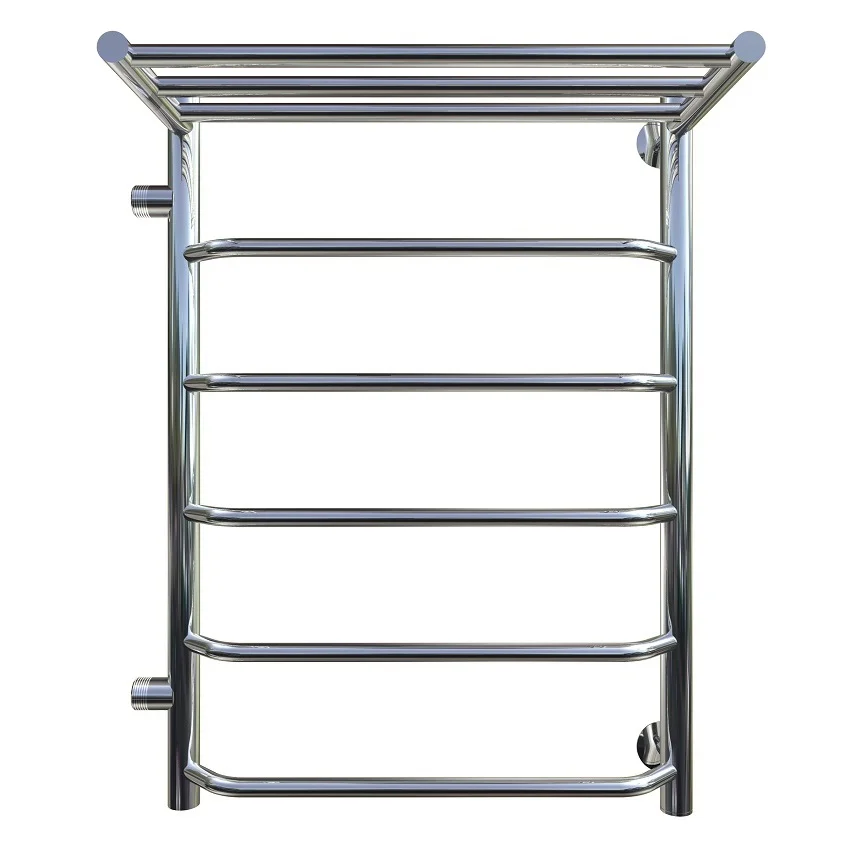 Приобрести тругор водяной полотенцесушитель браво п6 500х800 мм l, пм1 с полкой и боковым подводом, хром 00-00017293