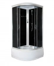 Душевая кабина Loranto CS-1100 Hi G, 110*110*215, выс. черн, стекло 4мм, поддон 43 см