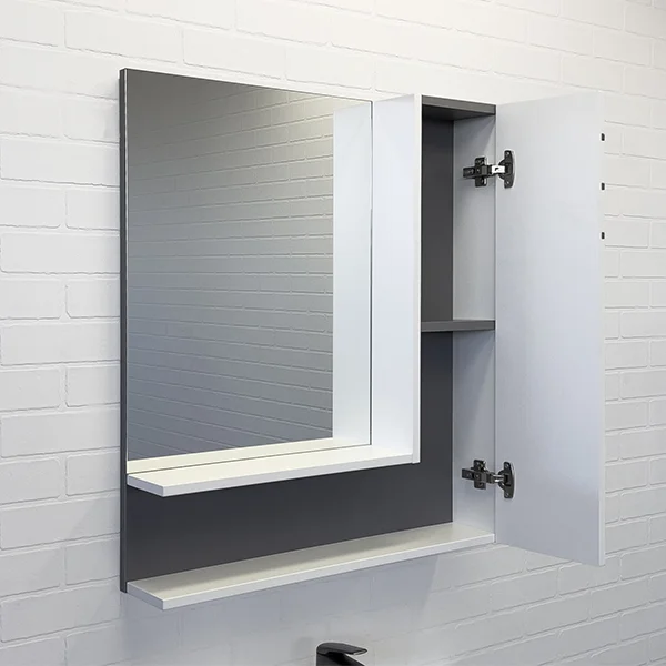 Приобрести сomforty зеркало-шкаф "нарва-70-2" белый матовый