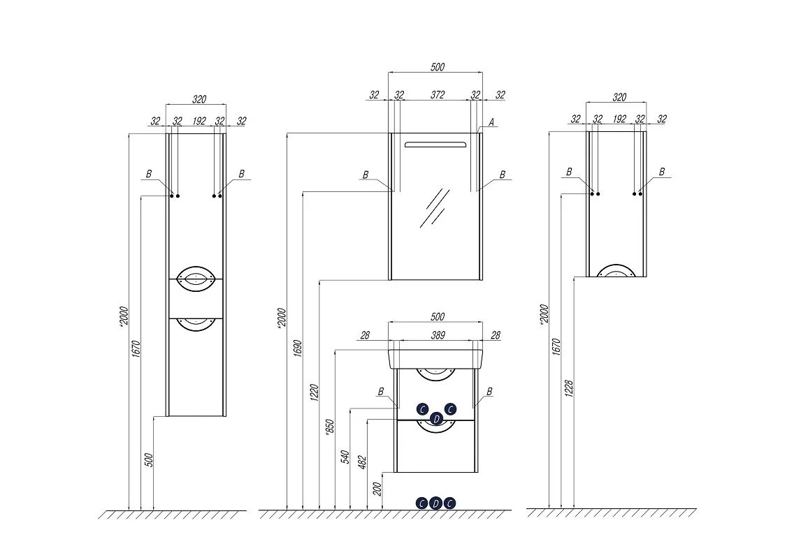 Приобрести тумба подвесная с раковиной акватон сильва 50 см 1a211701siw60, 1wh302184, дуб фьорд