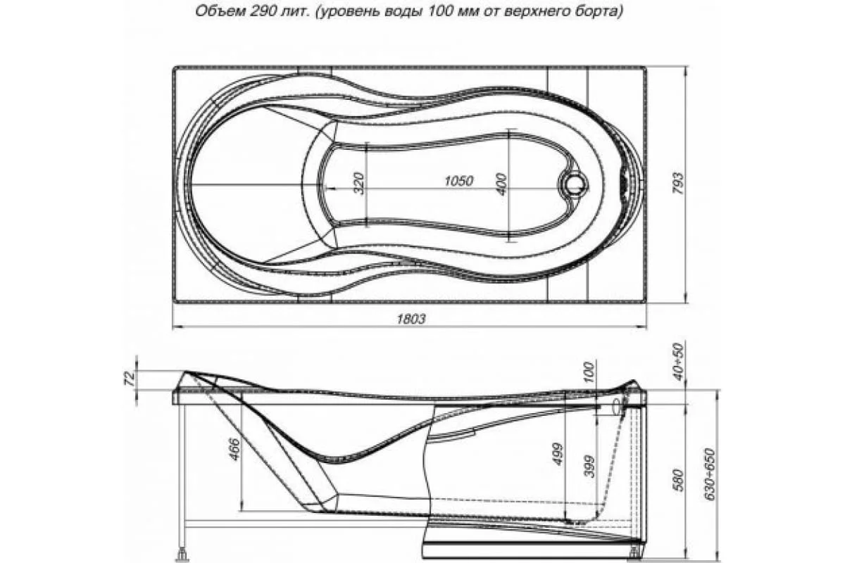 Приобрести aquanet фронтальная панель для ванны grenada 180 см, белая