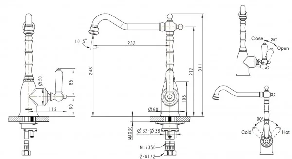 Приобрести смеситель для кухни bravat art, f775109c
