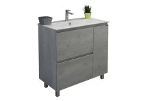 Сomforty Тумба с раковиной "Верона-90", дуб белый с раковиной Quadro 90