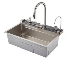 Savol Кухонная мойка 75х45 см, нержавеющая сталь, сатин
