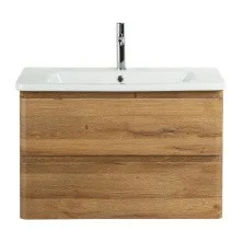 BelBagno Тумба с раковиной ALBANO-CER 80 см, подвесная Rovere Rustico, белая раковина