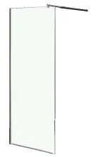 Loranto Душевая перегородка Walk-in 100х200 регулируемый кронштейн 80-100, прозрачное стекло 8 мм, профиль хром (CS-L1020 100)
