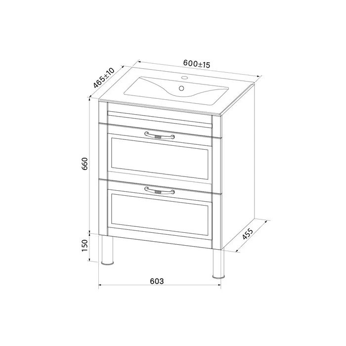 Приобрести iddis тумба напольная oxford с раковиной 60 см. белая oxf60w0i95k