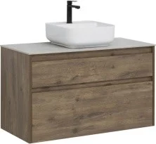 Aquanet Тумба со столешницей Nova Lite 100 см, дуб рустикальный (2 ящика)