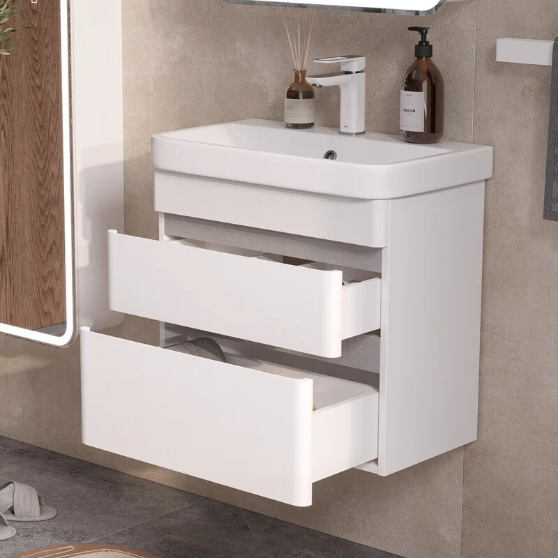 Приобрести equil тумба подвесная с раковиной soldi 60 см, белая tpsoldi60.2y-04