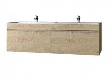 Тумба подвесная с раковиной Velvex Pulsus 140 см tpPUL.140-25, дуб сонома