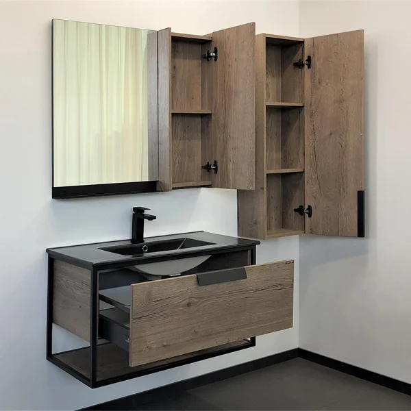 Приобрести сomforty тумба с раковиной "бонн-90" дуб темный, черная раковина