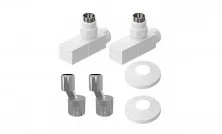 LEMARK Комплект подключения с квадратными вентилями, белый LM03412SW