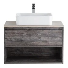 BelBagno Тумба со столешницей KRAFT 80 см с ящиком и полкой, подвесная Pino Pasadena