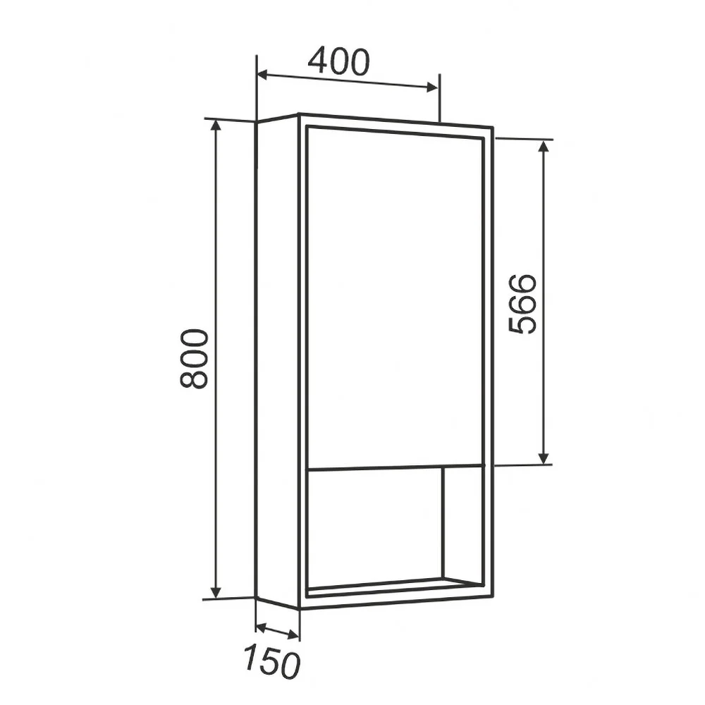 Приобрести зеркало шкаф melbourne 40 см. дуб/серый