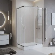 BelBagno Душевое ограждение 100х90 см UNO-195-AH-2-100/90-C-Cr