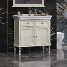 Opadiris Тумба напольная с раковиной Кантара 85 см, слоновая кость