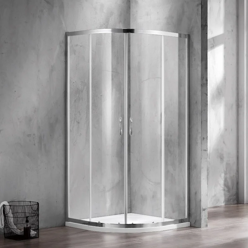 Приобрести душевое ограждение azario milton 90x90 см, хром 6 мм, прозрачное стекло az-nd2142