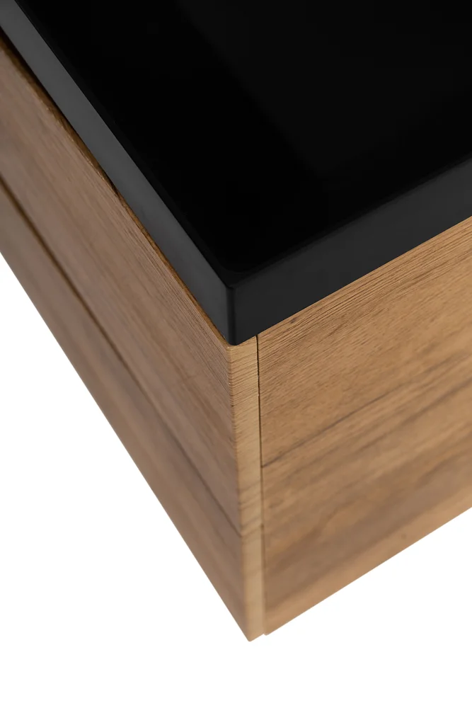 Приобрести belbagno тумба с раковиной marino 90 см, подвесная rovere nature, чёрная раковина