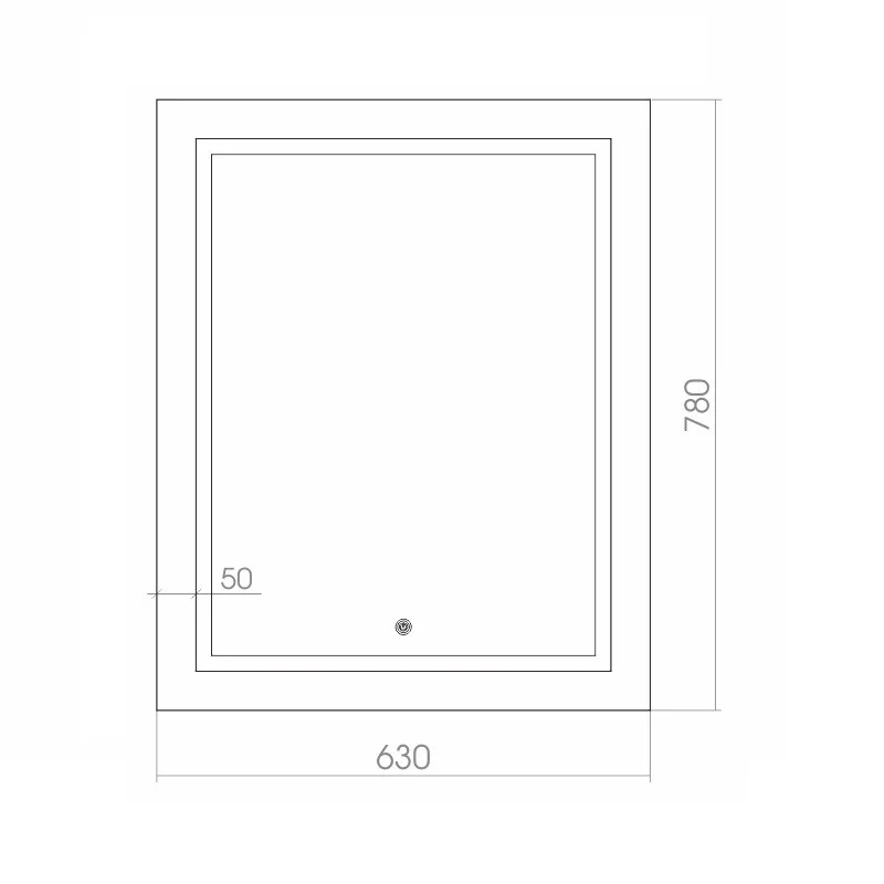 Приобрести azario зеркало марсель 780*630, золото, сенсорный включатель, фр-00000968